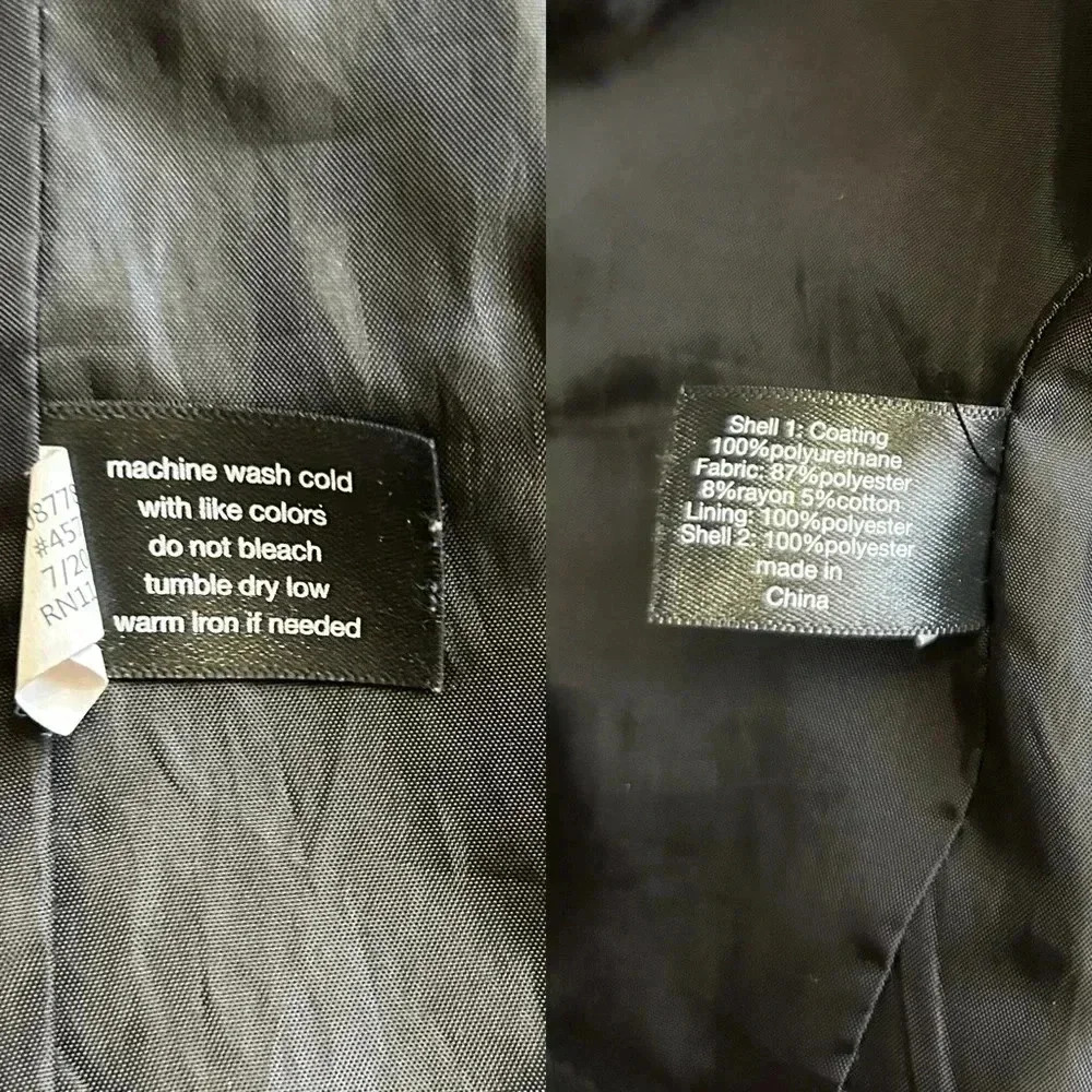 LANE BRYANT Black Faux Leather Moto Jacket Asymmetric Zip w/ Pockets 14/16 - Picture 9 of 9